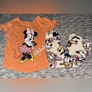 *READ DESCRIPTION* Disney Minnie Mouse Orange Girls Matching Set